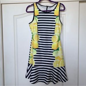 Elle Striped Scuba Dress Lemons Summer 6
